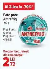 Carrefour Pate porc Antrefrig 100 g Ofertă