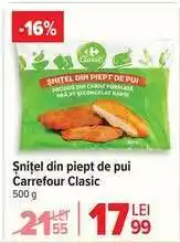 Carrefour Șnițel din piept de pui Carrefour Clasic Ofertă
