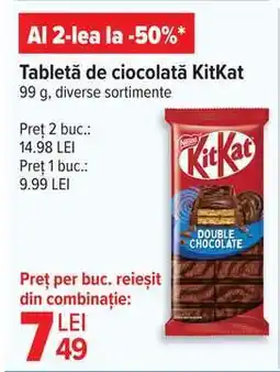 Carrefour Tableta de ciocolată KitKat Ofertă