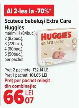 Carrefour Scutece bebeluși extra care, Huggies Ofertă
