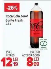 Carrefour Coca Cola Zero/Sprite Fresh 2.5L Ofertă