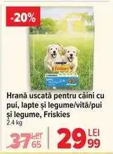 Carrefour Hrană uscată pentru câini cu pui, lapte și legume/vită/pui și legume, Friskies Ofertă