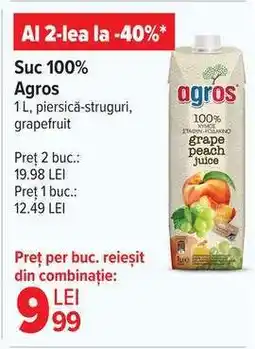 Carrefour Suc 100% Agros Ofertă