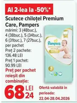 Carrefour Scutece-chiloțel Premium Care, Pampers Ofertă