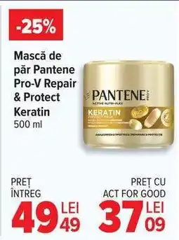 Carrefour Mască de păr Pantene Pro-V Repair & Protect Keratin 500 ml Ofertă
