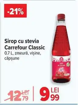 Carrefour Sirop cu stevia Carrefour Classic Ofertă