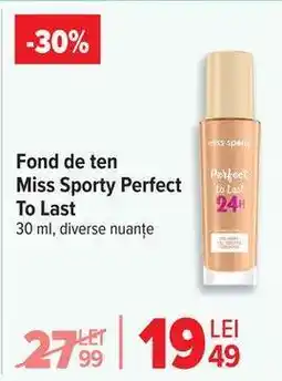 Carrefour Fond de ten Miss Sporty Perfect To Last Ofertă