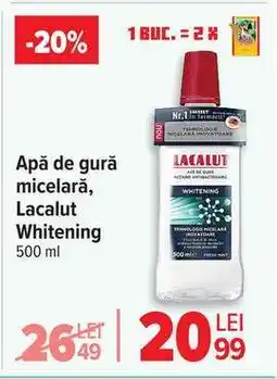 Carrefour Apă de gură micelară, Lacalut Whitening Ofertă