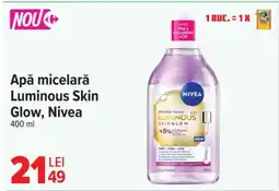 Carrefour Apă micelară Luminous Skin Glow, Nivea Ofertă