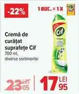 Carrefour Cremă de curățat suprafețe Cif Ofertă