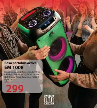 Boxă portabilă activă EM 1008