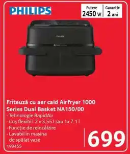 Selgros Friteuză cu aer cald Airfryer 1000 Series Dual Basket NA150/00 Ofertă