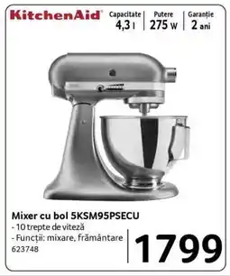 Selgros Mixer cu bol 5KSM95PSECU Ofertă