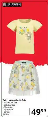 Selgros Set tricou cu fustă fete Ofertă