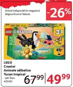 Selgros LEGO Creator Animale sălbatice Tucan tropical Ofertă