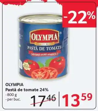 Selgros OLYMPIA Pastă de tomate 24% Ofertă