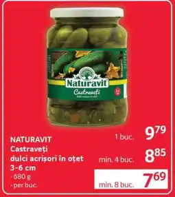 Selgros NATURAVIT Castraveți dulci acrișori în oțet 3-6 cm Ofertă