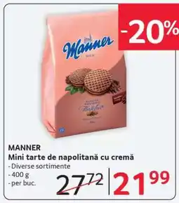 Selgros MANNER Mini tarte de napolitană cu cremă Ofertă