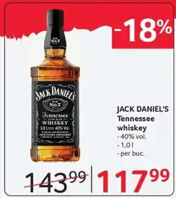 Selgros JACK DANIEL'S Tennessee whiskey Ofertă