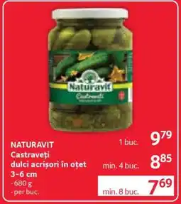 Selgros NATURAVIT Castraveți dulci acrișori în oțet 3-6 cm Ofertă