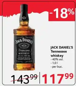 Selgros JACK DANIEL'S Tennessee whiskey Ofertă