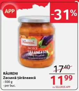 Selgros Râureni Zacuscă țărănească Ofertă