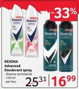 Selgros REXONA Advanced Deodorant spray Ofertă