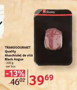 Selgros TRANSGOURMET Quality Mușchiuleț de vită Black Angus Ofertă