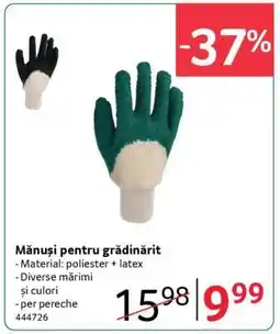Selgros Mănuși pentru grădinărit Ofertă