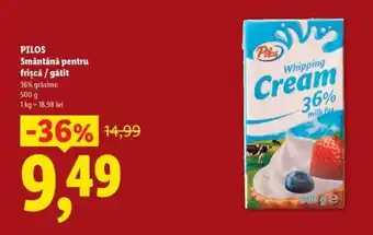 PILOS Smântână pentru frișcă/gătit