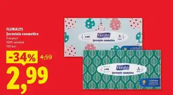 Lidl FLORALYS Şervetele cosmetice Ofertă