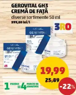Penny GEROVITAL GH3 CREMĂ DE FAȚĂ Ofertă