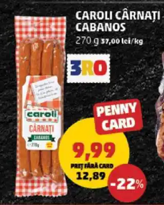 Penny CAROLI Cârnaţi cabanos Ofertă