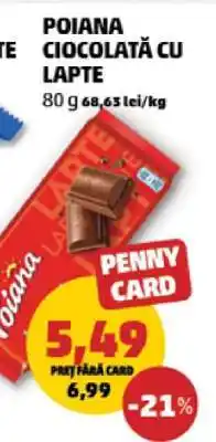 Penny POIANA CIOCOLATĂ CU LAPTE Ofertă
