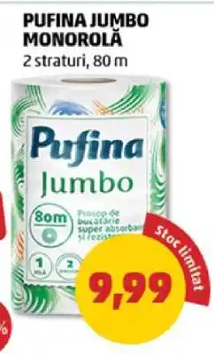 Penny PUFINA JUMBO MONOROLĂ Ofertă