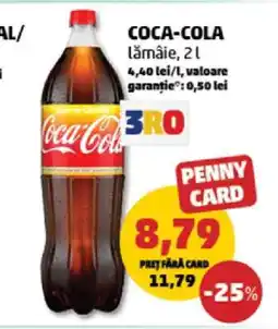 Penny COCA-COLA lămâie, 2 L Ofertă
