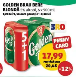 Penny GOLDEN BRAU Bere blondă Ofertă