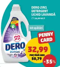 Penny DERO 2IN1 DETERGENT LICHID LAVANDĂ Ofertă