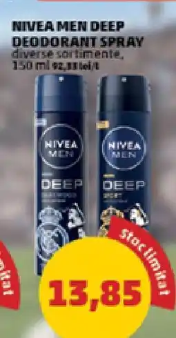 Penny NIVEA MEN DEEP DEODORANT SPRAY Ofertă