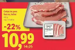 Lidl Cotlet de porc fără os, feliat Ofertă