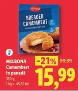 Lidl MILBONA Camembert în panadă Ofertă