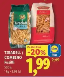 Lidl TIRADELL / COMBINO Fusilli Ofertă