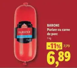 Lidl BARONI Parizer cu carne de porc Ofertă