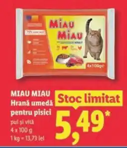Lidl MIAU MIAU Hrană umedă pentru pisici Ofertă