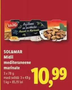 Lidl SOL&MAR Midii mediteraneene marinate Ofertă