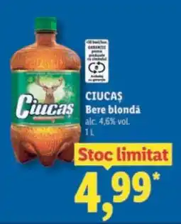 Lidl CIUCAŞ Bere blondă Ofertă