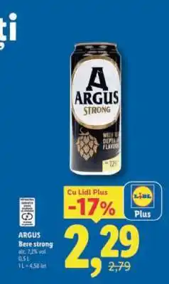 Lidl ARGUS Bere strong Ofertă