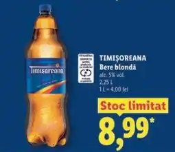 Lidl TIMIŞOREANA Bere blondă Ofertă