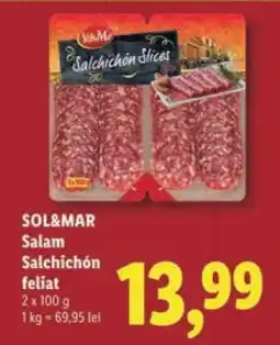 Lidl SOL&MAR Salam Salchichón feliat Ofertă