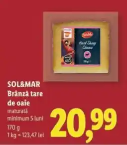 Lidl SOL&MAR Brânză tare de oaie Ofertă